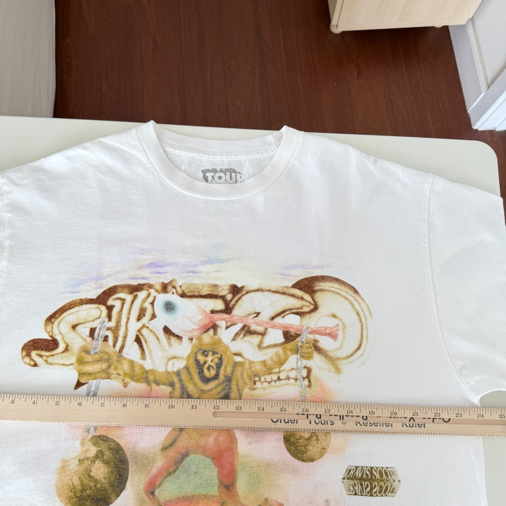 Travis Scott Shirt XL White Utopia Album Tour Skitzo Circus Maximus 2023 Tee - Picture 12 of 13